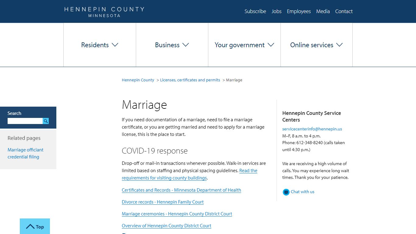Marriage | Hennepin County